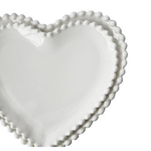 PETISQUEIRA DE CERAMICA EM FORMATO DE CORAÇÃO 17X19CM - F194235