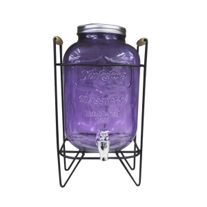 SUQUEIRA DE VIDRO COM SUPORTE ARAMADO 5 LITROS - VDS50015-RX