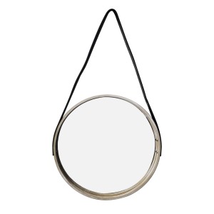 ESPELHO DE PAREDE DE MADEIRA REDONDO 40CM - TRC8056 -MR