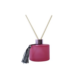 FRASCO DIFUSOR DE VIDRO REDONDO COM PENDENTE DECORATIVO 7CM 180 ML - HD02003-PK