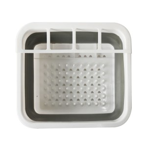 ESCORREDOR DE LOUÇA RETRATIL DE SILICONE E PLÁSTICO  30X36CM - 2770-CZ