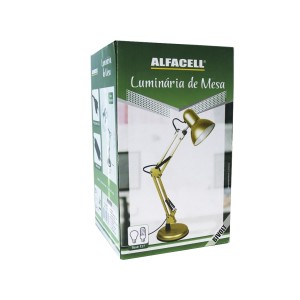 LUMINARIA DE MESA ARTICULADA DE METAL 62 X 15CM BIVOLT - AL55028-DOU