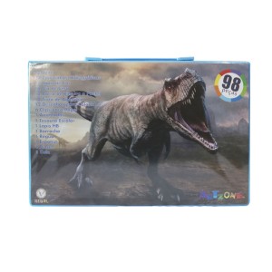 MALETA ESCOLAR DESENHO 98PÇS INMETRO ESTAMPA MENINO DINOSSAURO- MT98DINO-A
