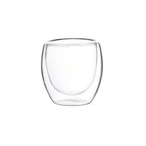JOGO DE CANECA DE VIDRO DUPLO BOROSSILICATO COM 02 PEÇAS DE 140ML CADA - VDA14079