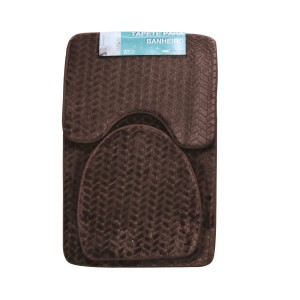 JOGO DE TAPETE PARA BANHEIRO DE POLIÉSTER ANTIDERRAPANTE 50X80CM 03 PCS - CT3029-MR