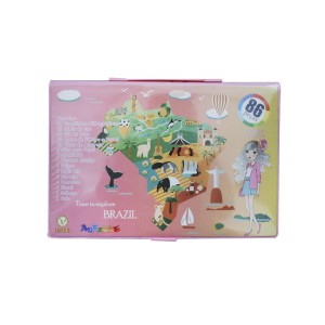 MALETA ESCOLAR 86 PECAS ESTAMPA MAPA DO BRASIL - MT86-BRASIL