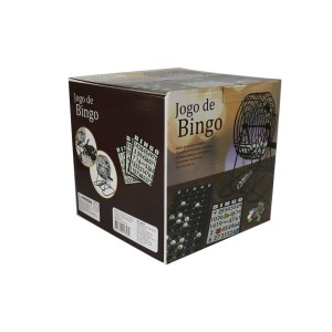 JOGO BINGO GLOBO METAL 75 PEDRAS 18 CARTOES E 150 MARCADORES - IM42067