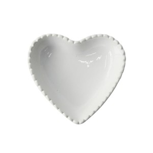 PETISQUEIRA DE CERÂMICA EM FORMA DE CORAÇÃO 16.5X15X3.5CM  - MG5205
