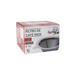 FILTRO E COADOR   DE CAFÉ DE INOX REUTILIZAVEL 7,5 X11,5CM  - TRC8715