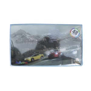 ESTOJO ESCOLAR COM 48 PEÇAS CARRO AMARELO, PRETO E VERMELHO - MT48BOY-D