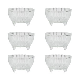 JOGO BOWL DE VIDRO 245 ML 6 PEÇAS COM PÉ- BM7275