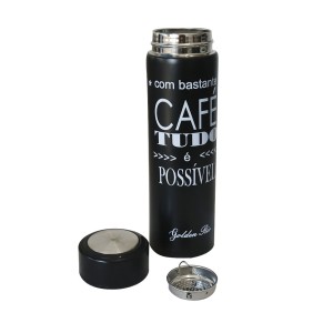 GARRAFA TÉRMICA COM INFUSOR DE 470 ML FOSCA - GDR0299-PT4