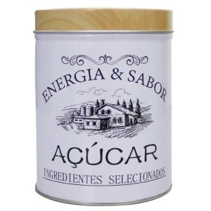 JOGO COM 03 LATAS DECORATIVAS DE METAL REDONDO 10,5X13,5 CM -BF3882A3884-BR