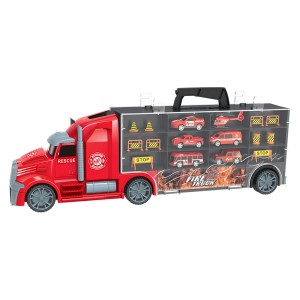 CAMINHÃO MALETA BOMBEIRO COM 6 CARRINHOS E ACESSÓRIOS - DMT5929