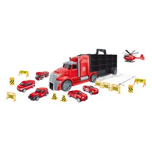 CAMINHÃO MALETA BOMBEIRO COM 6 CARRINHOS E ACESSÓRIOS - DMT5929
