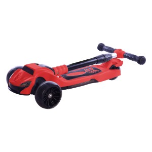 PATINETE INFANTIL SUPER CAR COM LUZ ATÉ 80 KG VERMELHO - DMR6013
