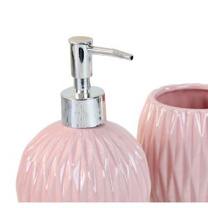 KIT DE BANHEIRO DE CERAMICA COM 02 PEÇAS 400 ML - KB3006-RS