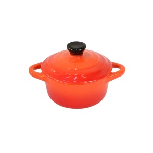  MINI PANELA DE CERÂMICA VERMELHO/LARANJA 12X8X4CM  - 649541-VM/LJ