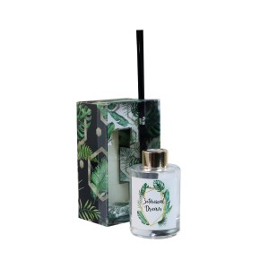 FRASCO DIFUSOR DE VIDRO 10,6X 6CM COM VARETAS 130ML - DIF05-C