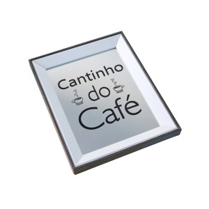 BANDEJA ESPELHADA DE MADEIRA 24X30CM CANTINHO CAFE - GDR0684A-MR