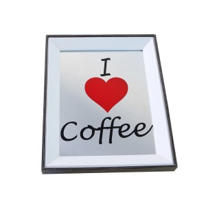BANDEJA ESPELHADA DE MADEIRA 24X30CM I LOVE COFFEE - GDR0684C-MR