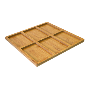 PETISQUEIRA DE MADEIRA QUADRADA COM 6 DIVISÓRIAS 30X30CM - MG5278
