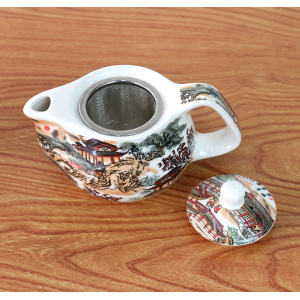 BULE CHALEIRA COM INFUSOR CERÂMICA  FLORAL 250 ML - BUL03B-C