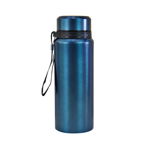 GARRAFA ISOTÉRMICA COM ALÇA 650ML AÇO INOX AZUL - LC1709-AZ