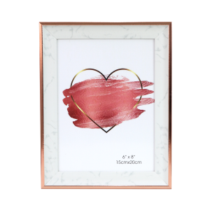 PORTA RETRATO DE PLÁSTICO 15X20CM COM BORDA GOLD ROSE - SXHF5055-GR