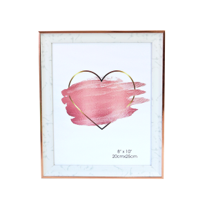 PORTA RETRATO DE PLÁSTICO 20X25CM COM BORDA GOLD ROSE - SXHF5056-GR