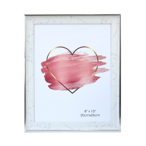 PORTA RETRATO DE PLÁSTICO 20X25CM COM BORDA PRATA - SXHF5056-PTA