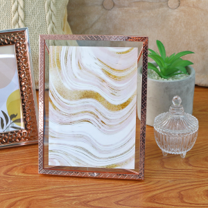 PORTA RETRATO DE METAL ARAMADO 15X20 - 4526-GR