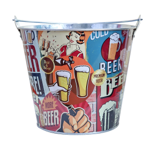 BALDE DE METAL PARA CERVEJA  BAR & BEER  7.6 LITROS - CA12097-E