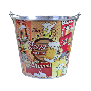 BALDE DE METAL PARA CERVEJA BEER PREMIUM 4.8 LITROS - CA12097-G