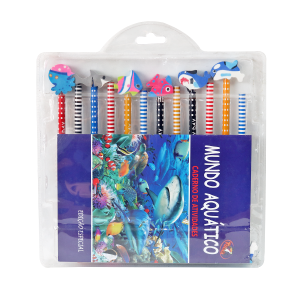 LAPIS GRAFITE MADEIRA COM BORRACHA DIVERTIDA E LIVRO COM INMETRO 12 PÇS - TZ12A