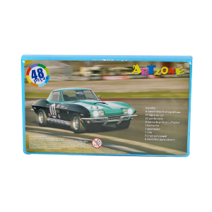 ESTOJO ESCOLAR COM 48 PEÇAS CARRO VERDE E PRETO - MT48A-VDPT