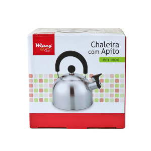 CHALEIRA COM APITO EM INOX CAPACIDADE 1500ML - IXB02011